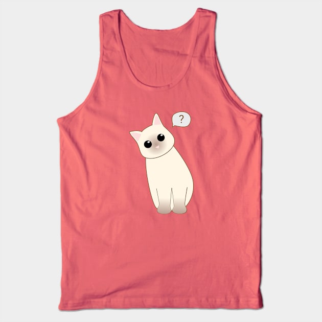 Confused Cat Tank Top by NoviceNatan